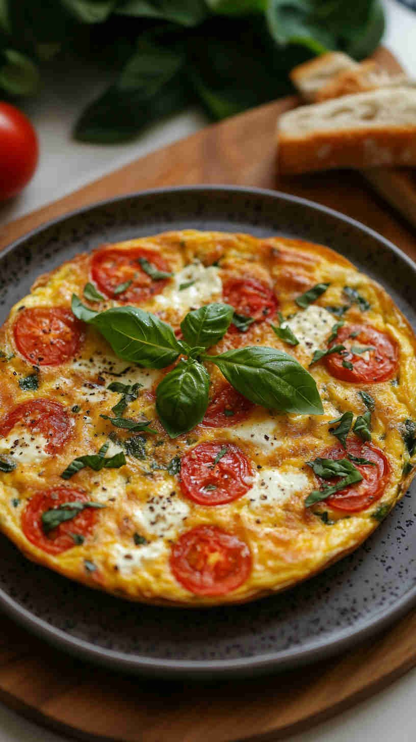 Tomato Basil & Mozzarella Frittata