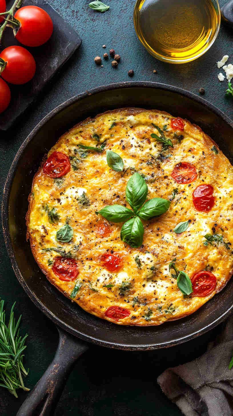 Tomato Basil & Mozzarella Frittata