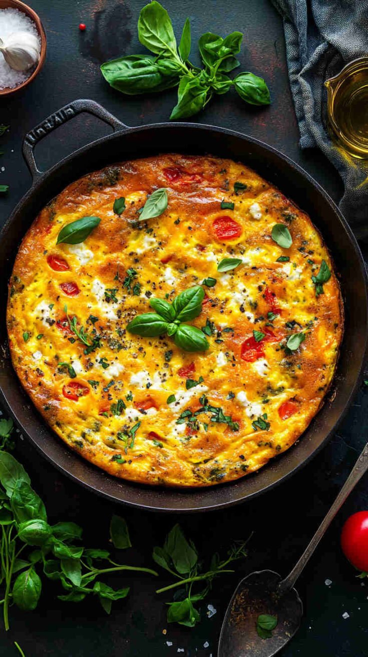 Tomato Basil & Mozzarella Frittata