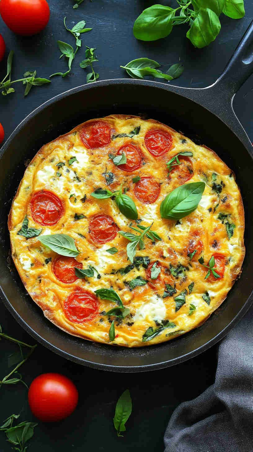 Tomato Basil & Mozzarella Frittata