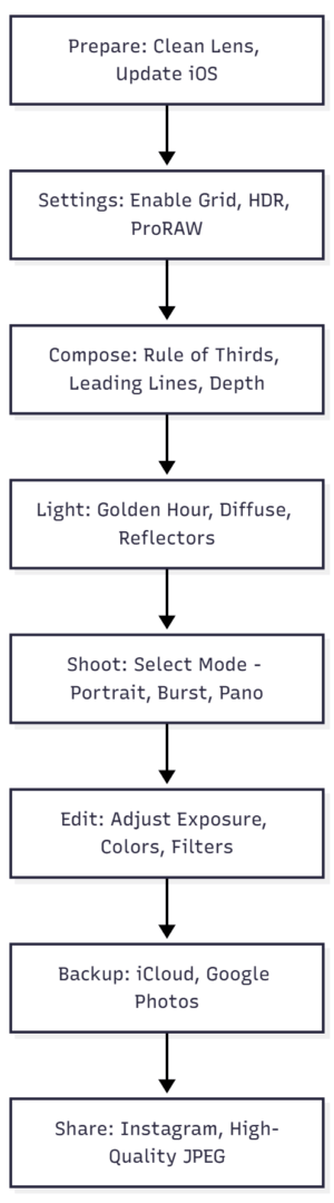 Chart: iPhone Photography Workflow