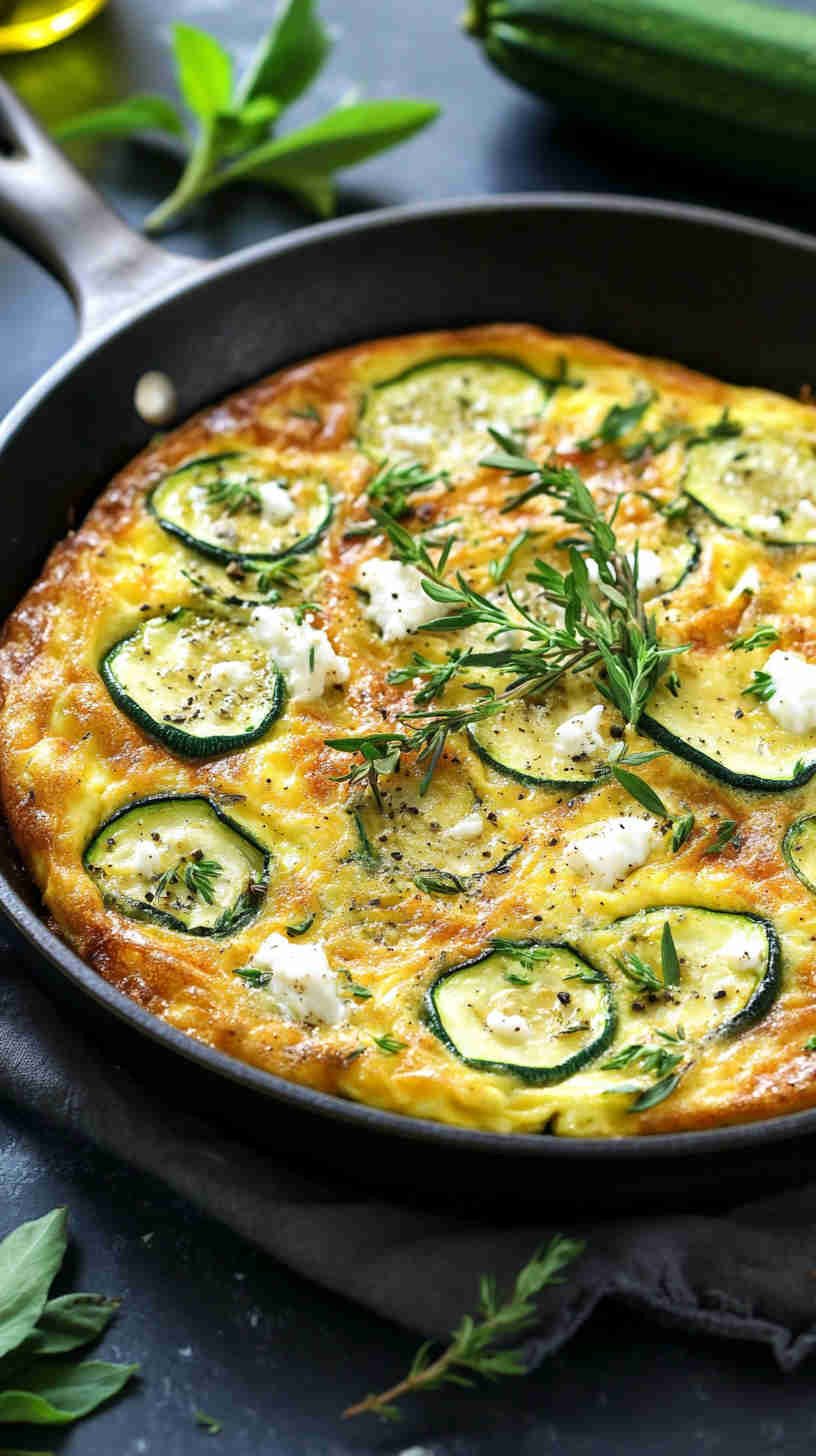 Zucchini and Goat Cheese Frittata