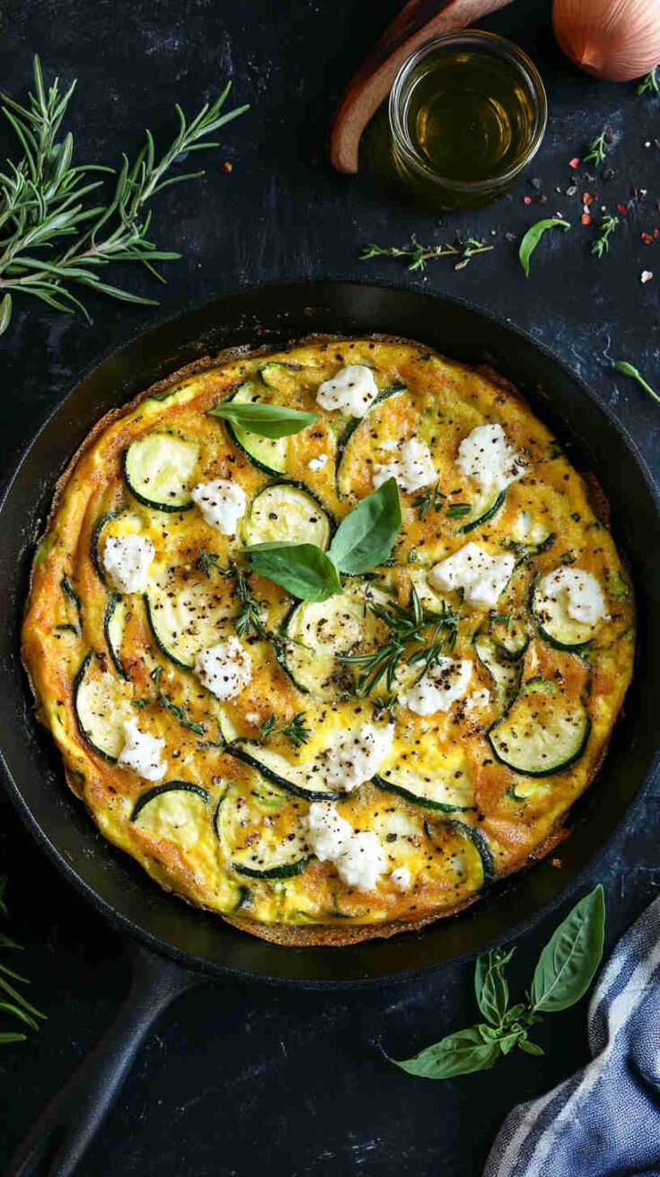 Zucchini and Goat Cheese Frittata