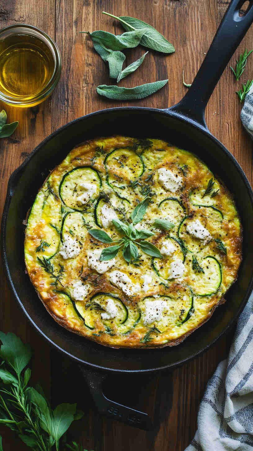 Zucchini and Goat Cheese Frittata