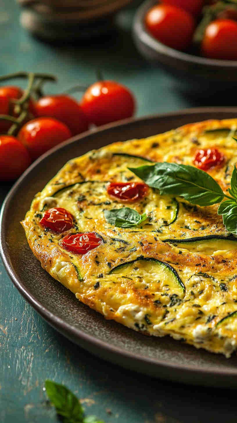 Zucchini and Goat Cheese Frittata