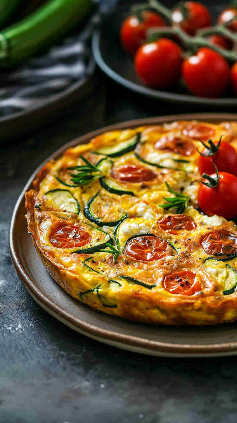 Zucchini and Goat Cheese Frittata