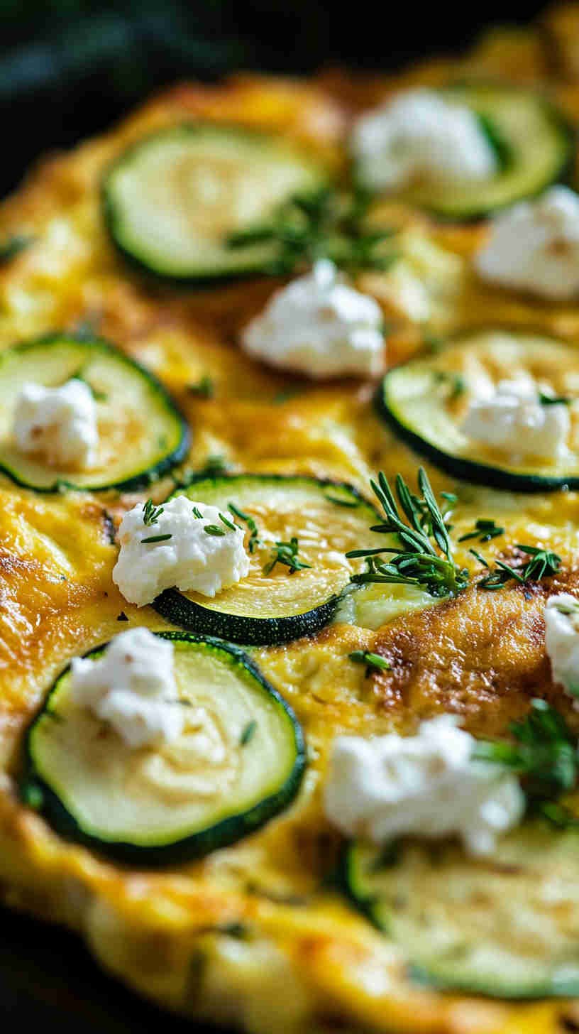 Zucchini and Goat Cheese Frittata