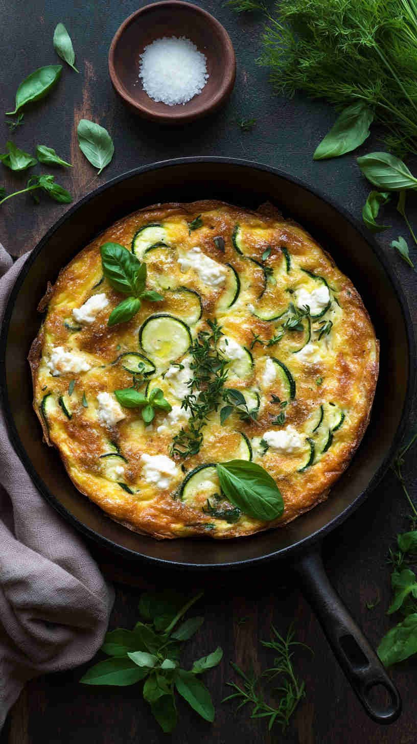 Zucchini and Goat Cheese Frittata