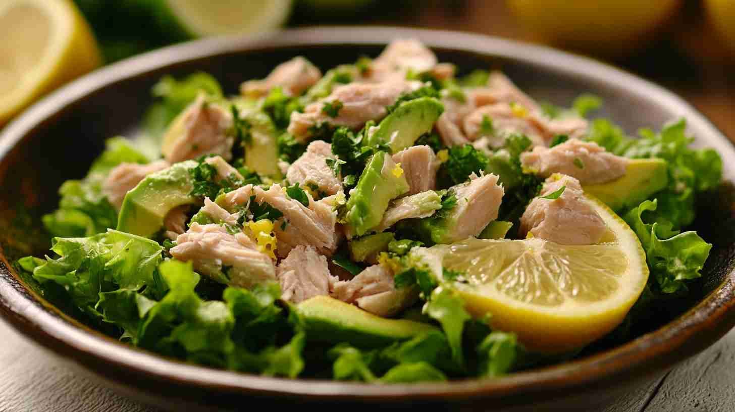 Avocado and Tuna Salad with Lemon Dressing