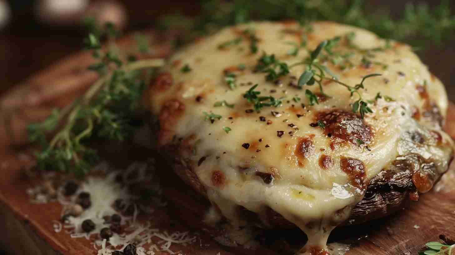 Baked Cap Mushrooms with Garlic and Parmesan