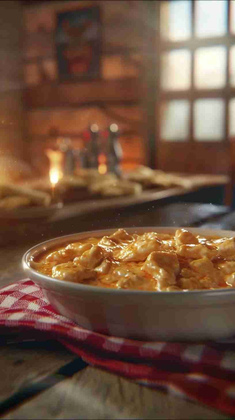 Buffalo Chicken Dip with Crackers