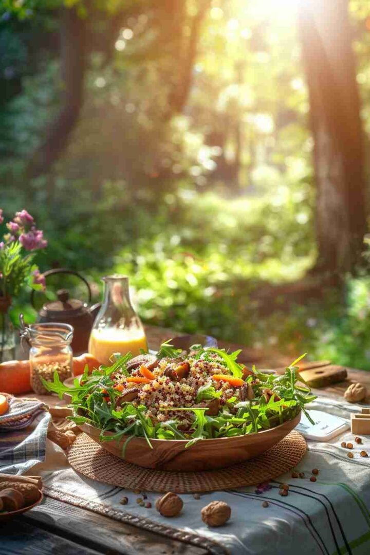 Cap Mushroom and Quinoa Salad