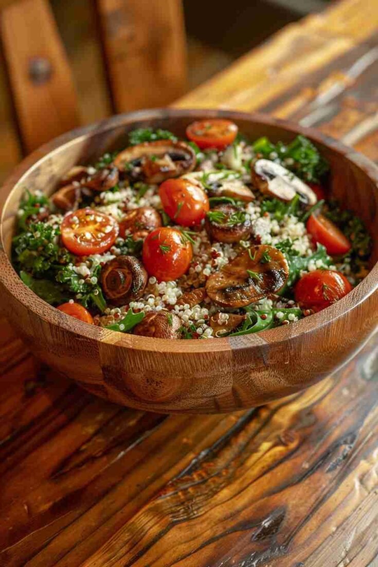 Cap Mushroom and Quinoa Salad