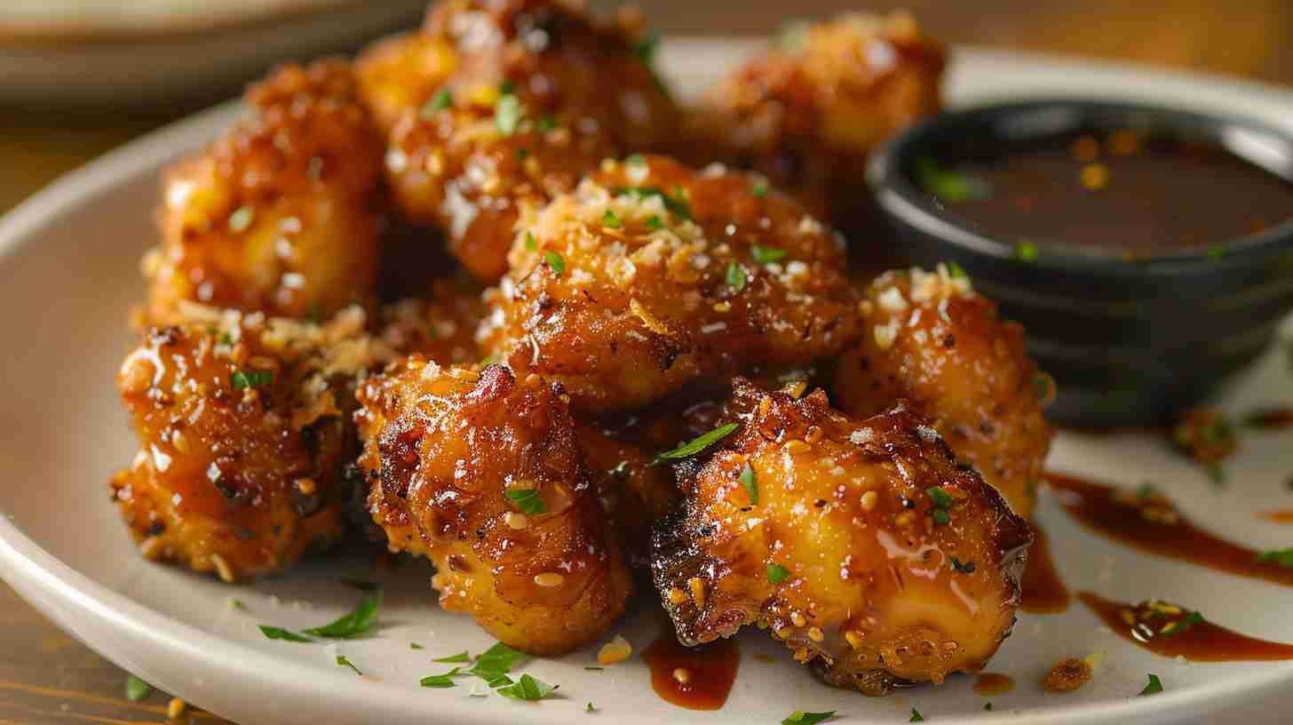 Cap Mushrooms with Garlic Parmesan Crust