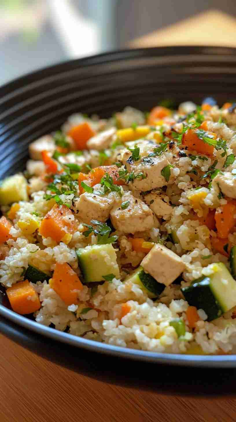 Cauliflower Rice Stir-Fry with Tofu and Veggies