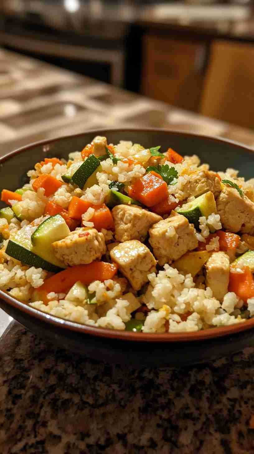 Cauliflower Rice Stir-Fry with Tofu and Veggies