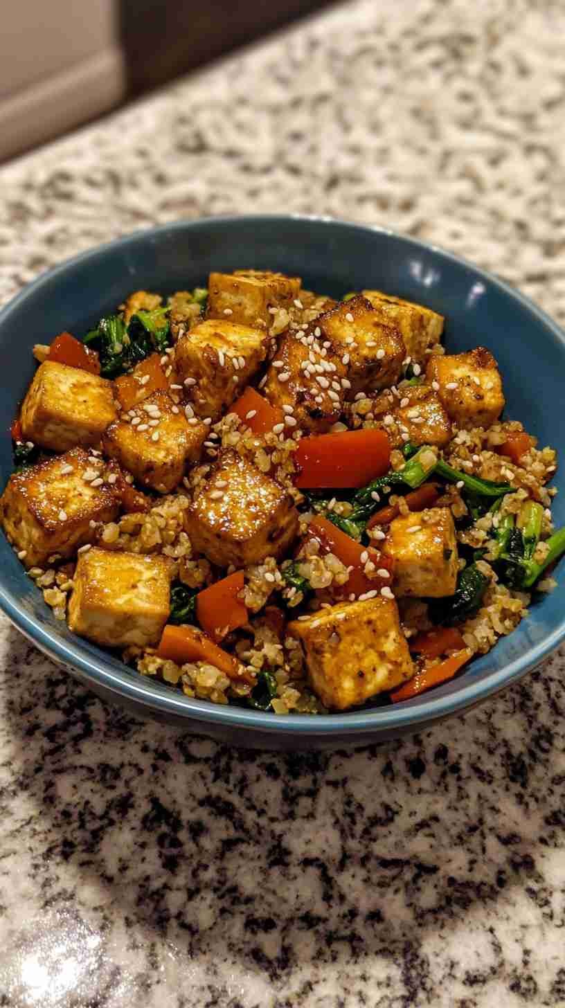 Cauliflower Rice Stir-Fry with Tofu and Veggies