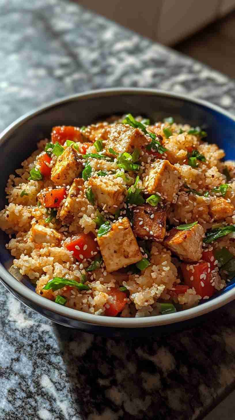 Cauliflower Rice Stir-Fry with Tofu and Veggies