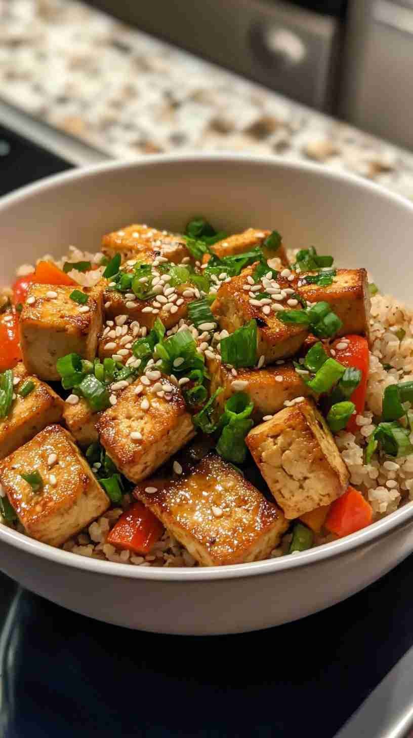 Cauliflower Rice Stir-Fry with Tofu and Veggies