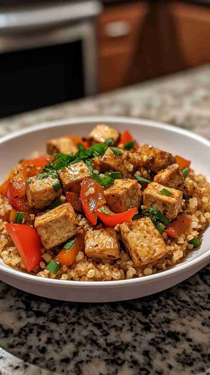 Cauliflower Rice Stir-Fry with Tofu and Veggies