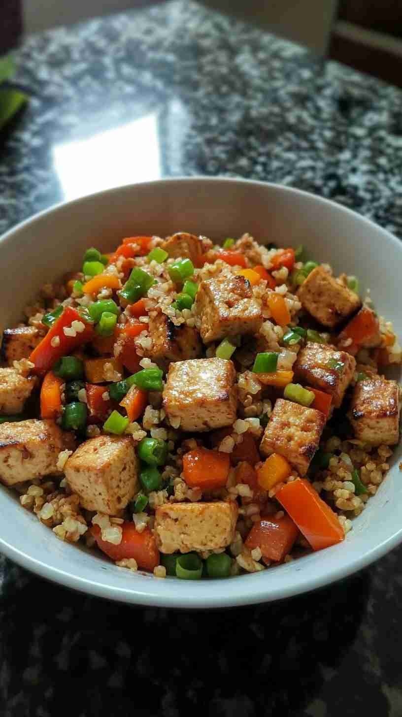 Cauliflower Rice Stir-Fry with Tofu and Veggies
