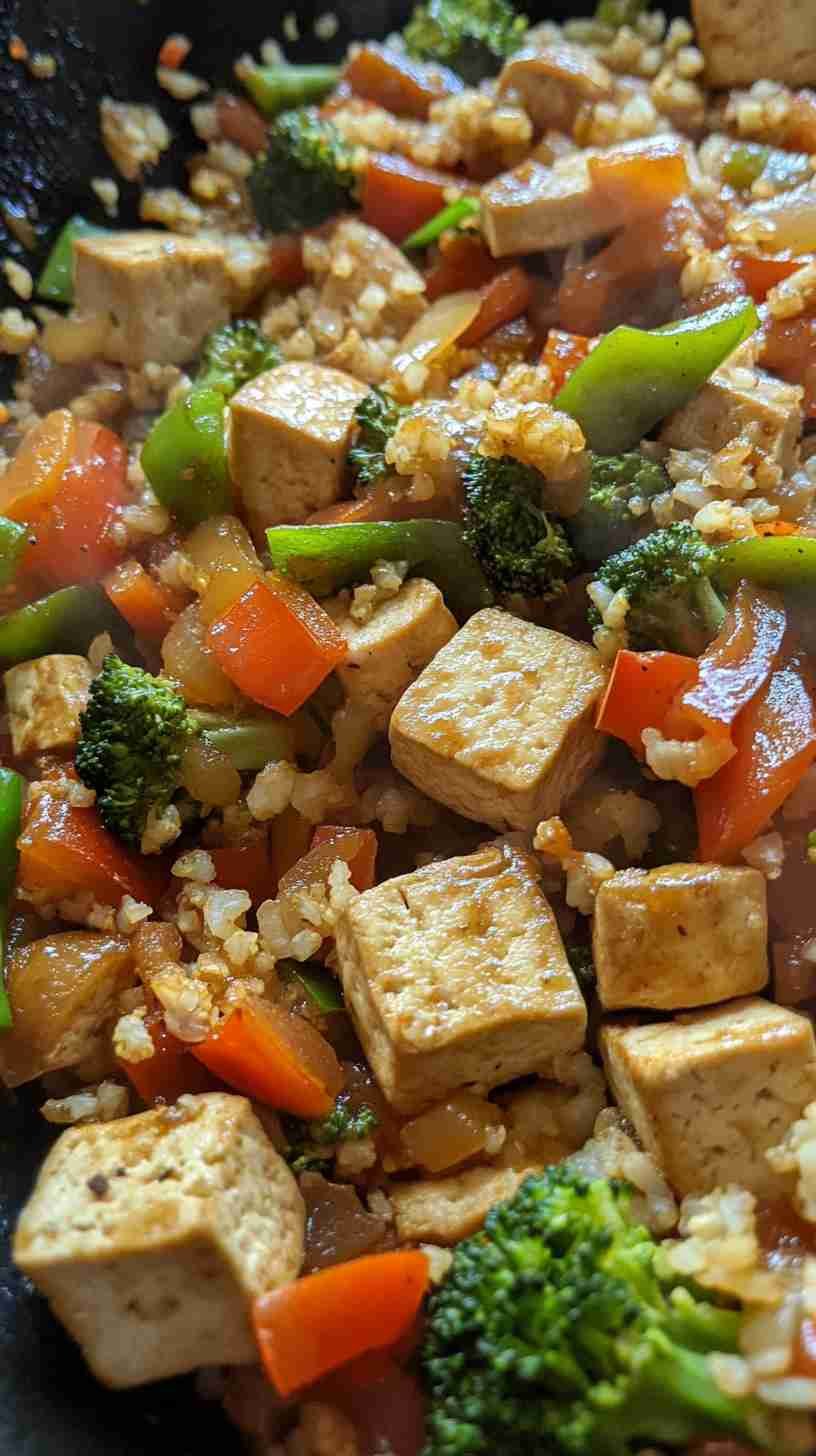 Cauliflower Rice Stir-Fry with Tofu and Veggies