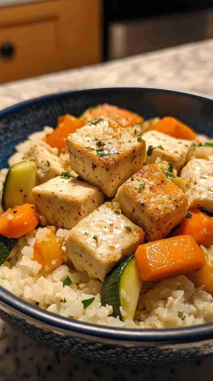 Cauliflower Rice Stir-Fry with Tofu and Veggies