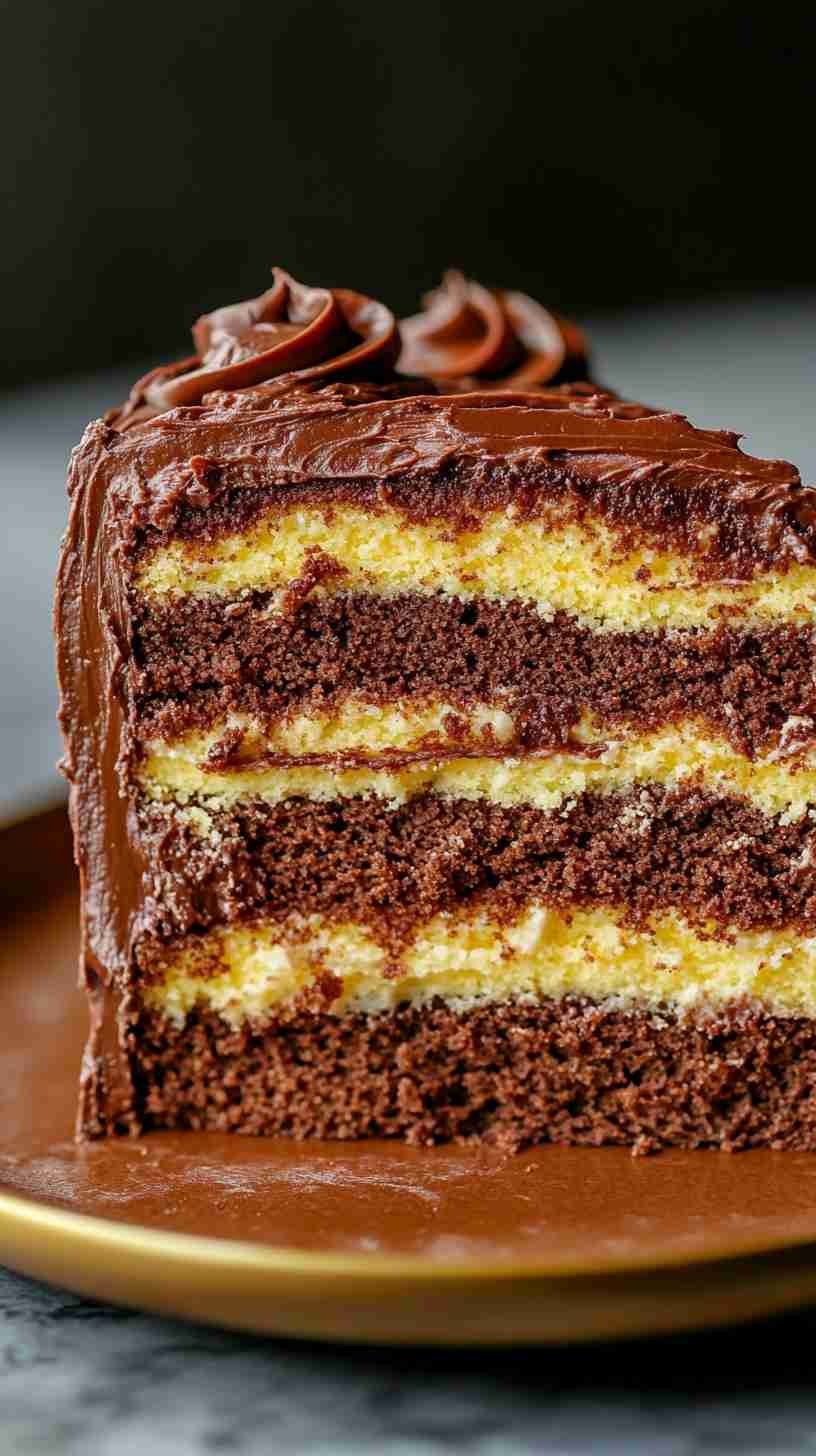 Chocolate Swirl Cake Using Yellow Cake Mix