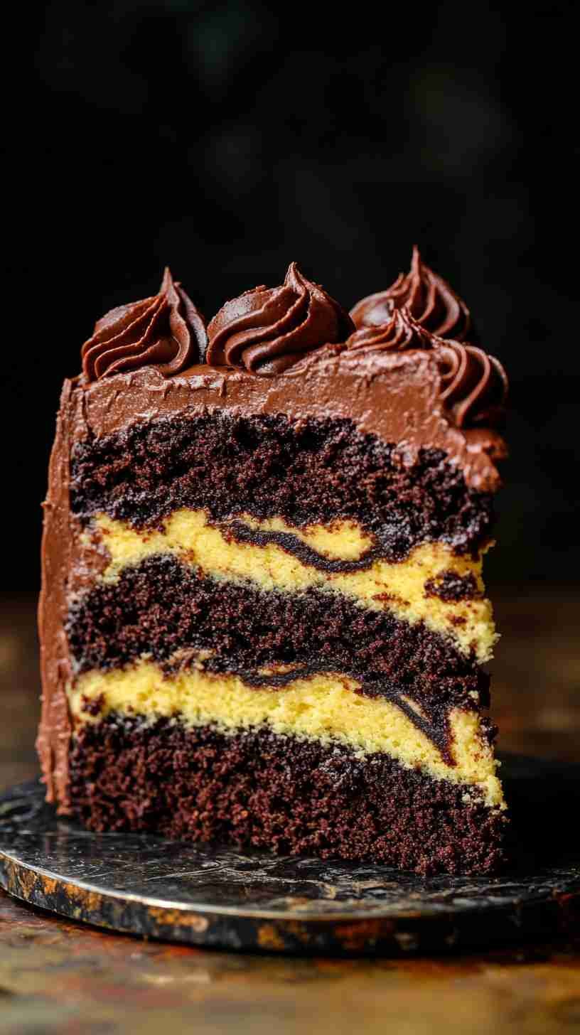 Chocolate Swirl Cake Using Yellow Cake Mix