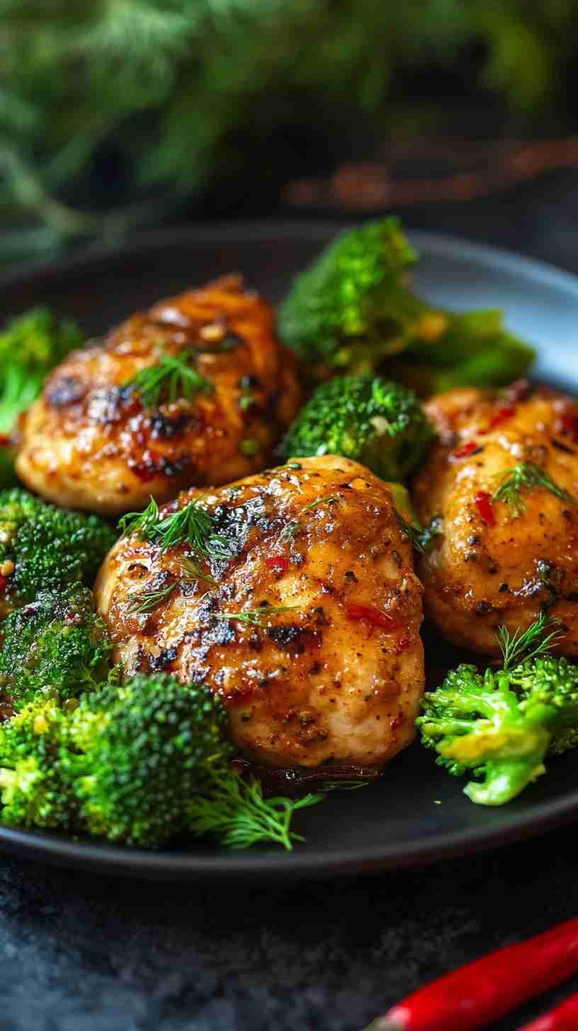 Coconut-Curry Chicken with Steamed Broccoli