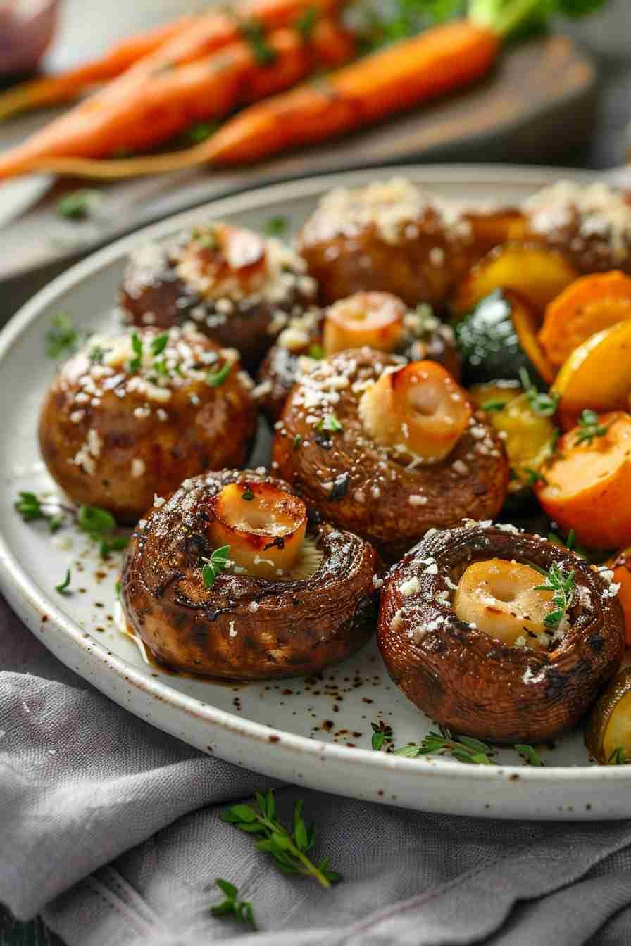 Crispy Fried Cap Mushrooms with Parmesan