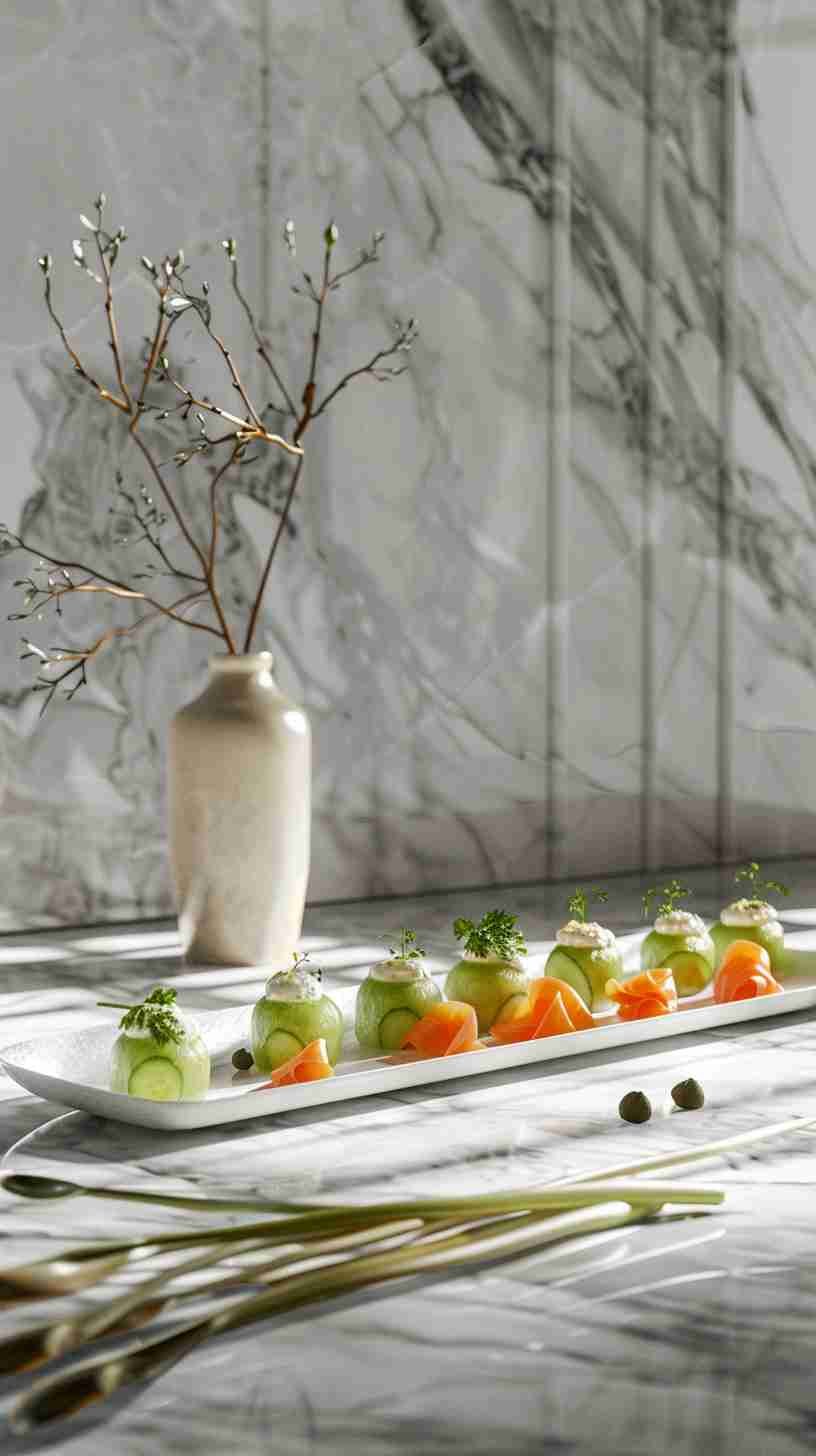 Cucumber Bites with Cream Cheese & Smoked Salmon