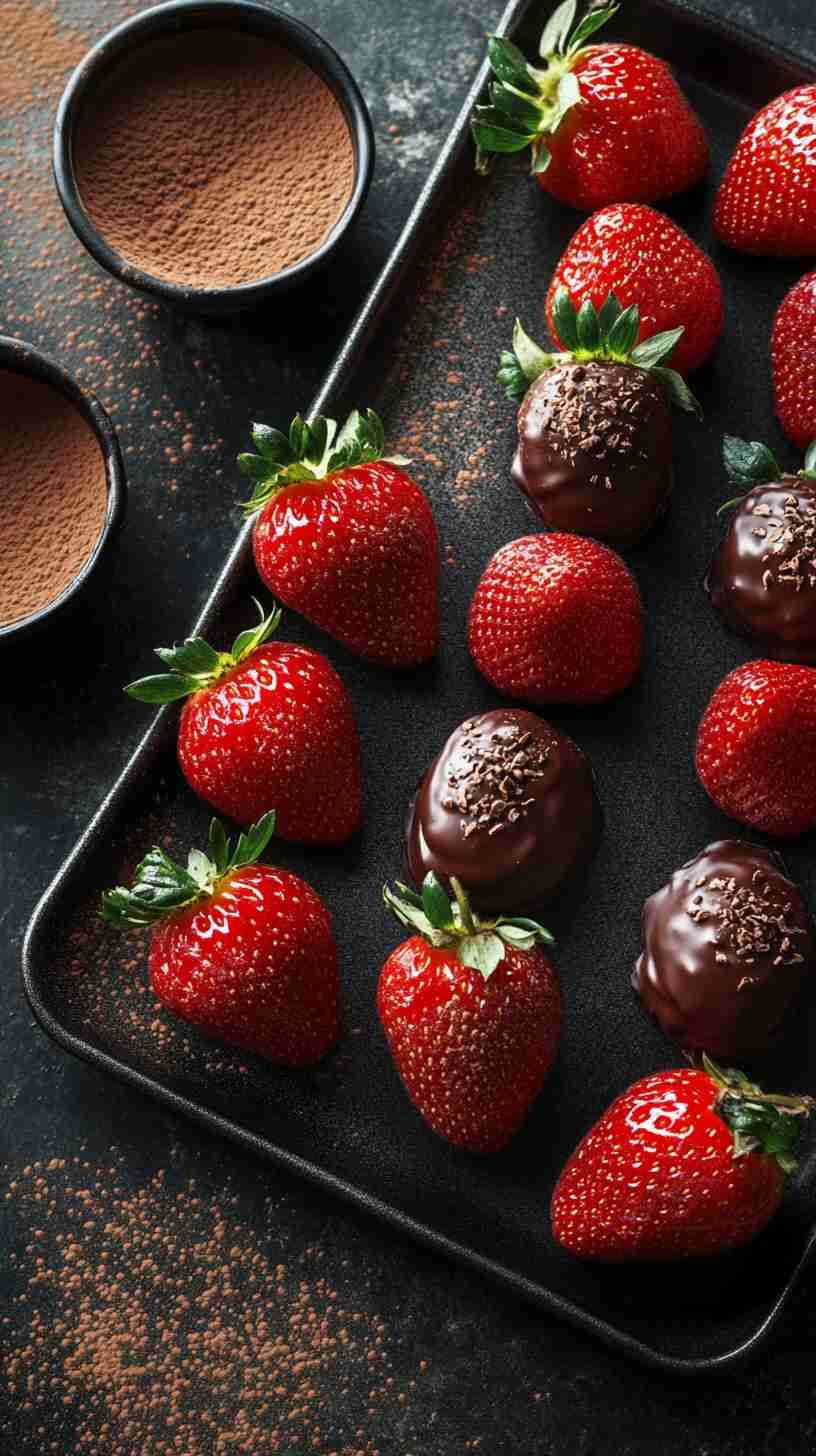 Dark Chocolate Dipped Strawberries