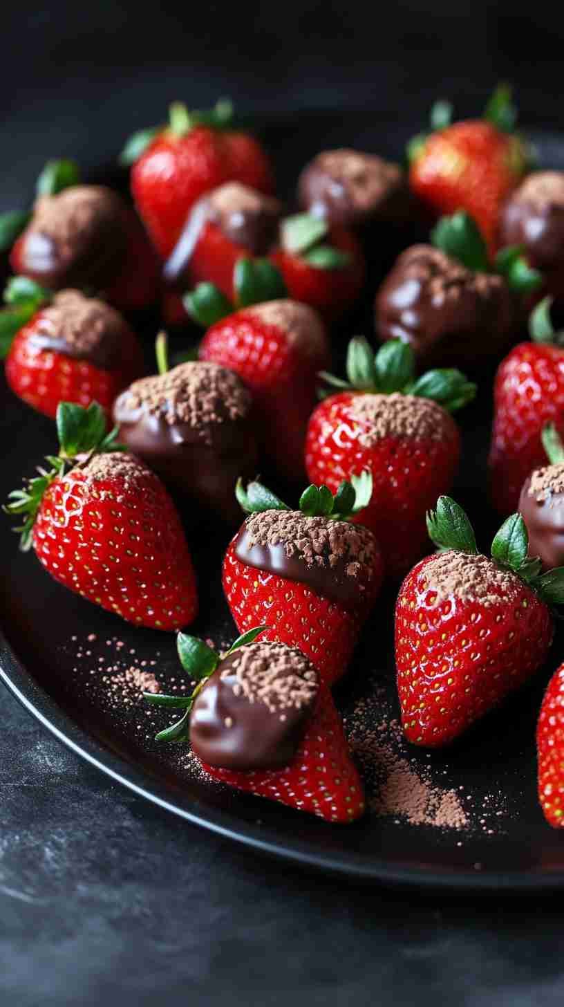 Dark Chocolate Dipped Strawberries