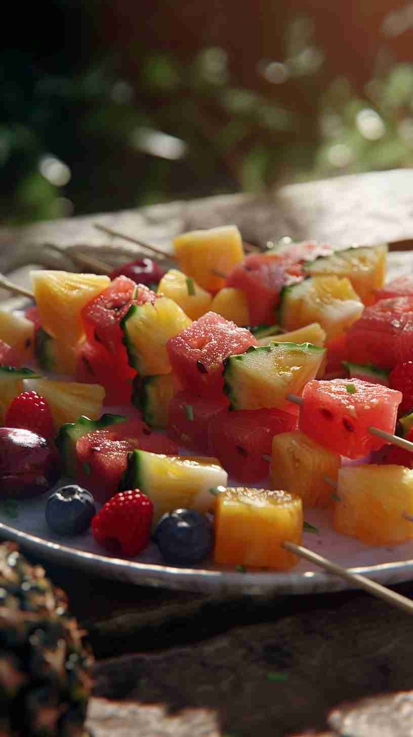 Fruit Skewers- Easy Finger Foods for Party