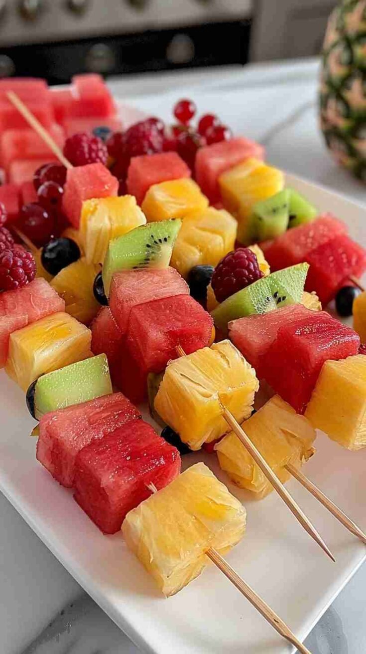 Fruit Skewers- Easy Finger Foods for Party