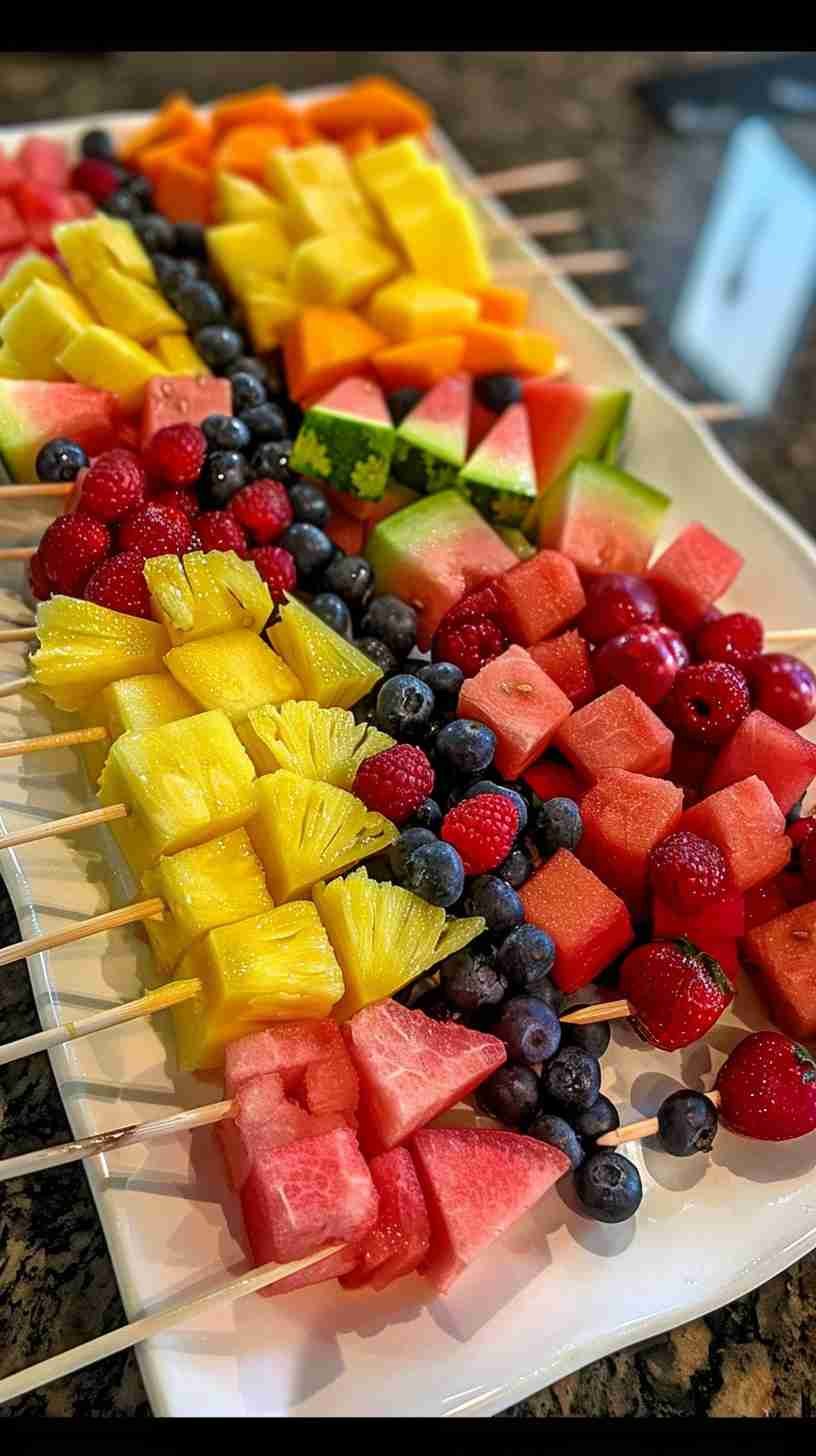 Fruit Skewers- Easy Finger Foods for Party