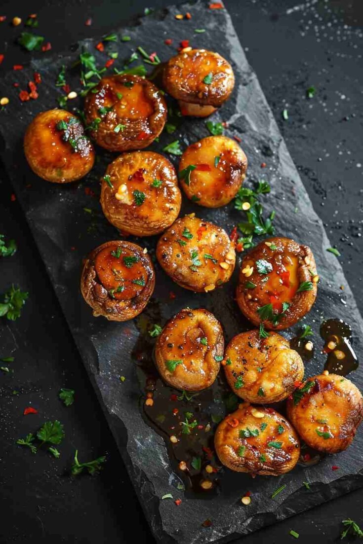 Garlic Butter Roasted Mushrooms in Cap