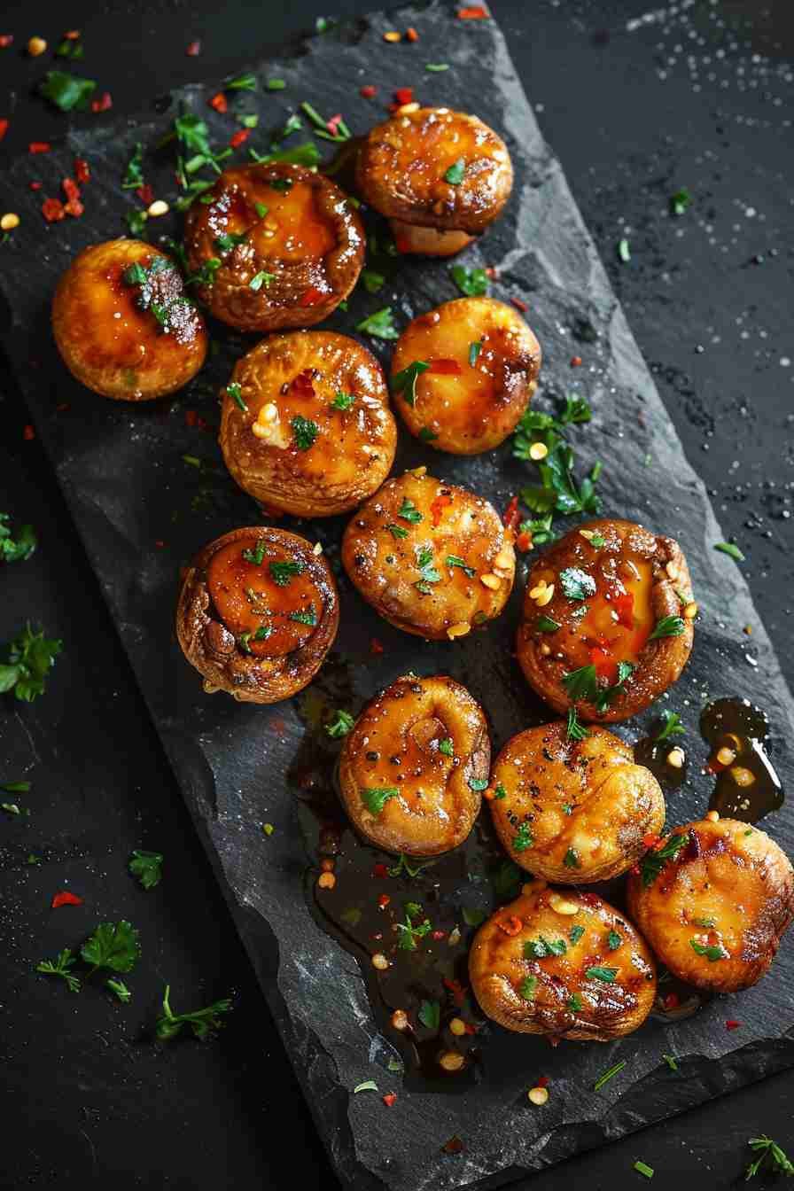 Garlic Butter Roasted Mushrooms in Cap