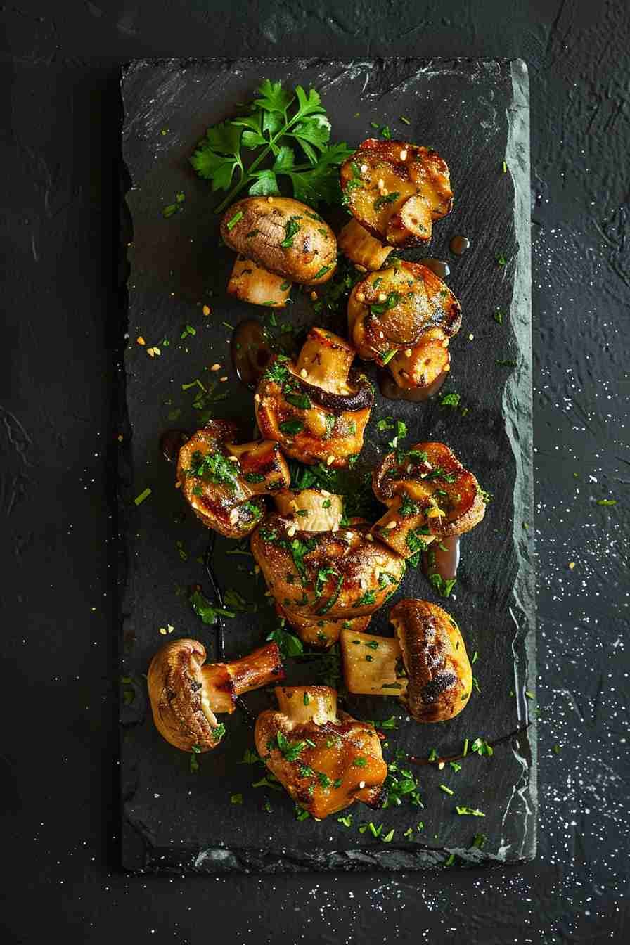 Garlic Butter Roasted Mushrooms in Cap