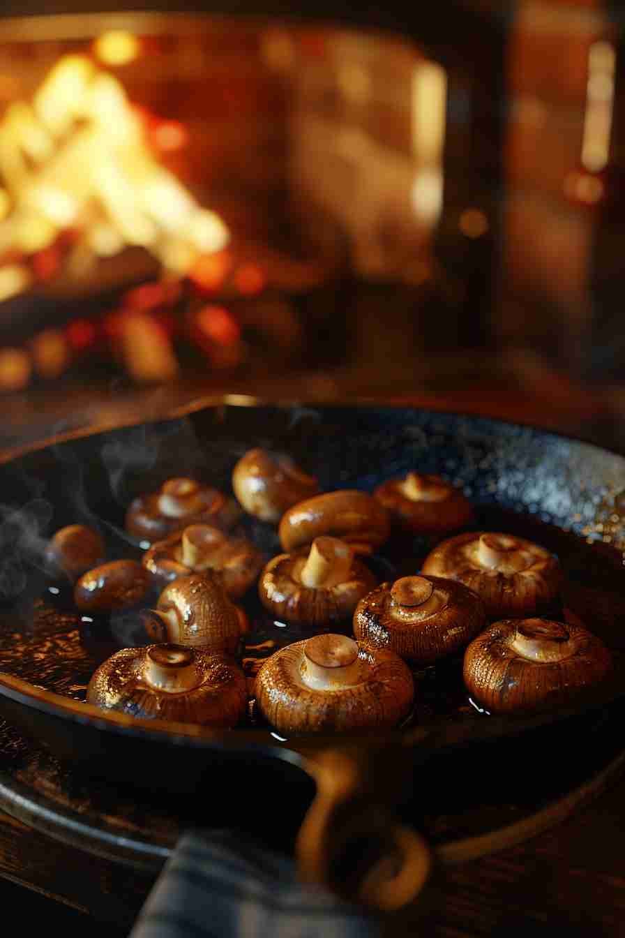Garlic Butter Roasted Mushrooms in Cap