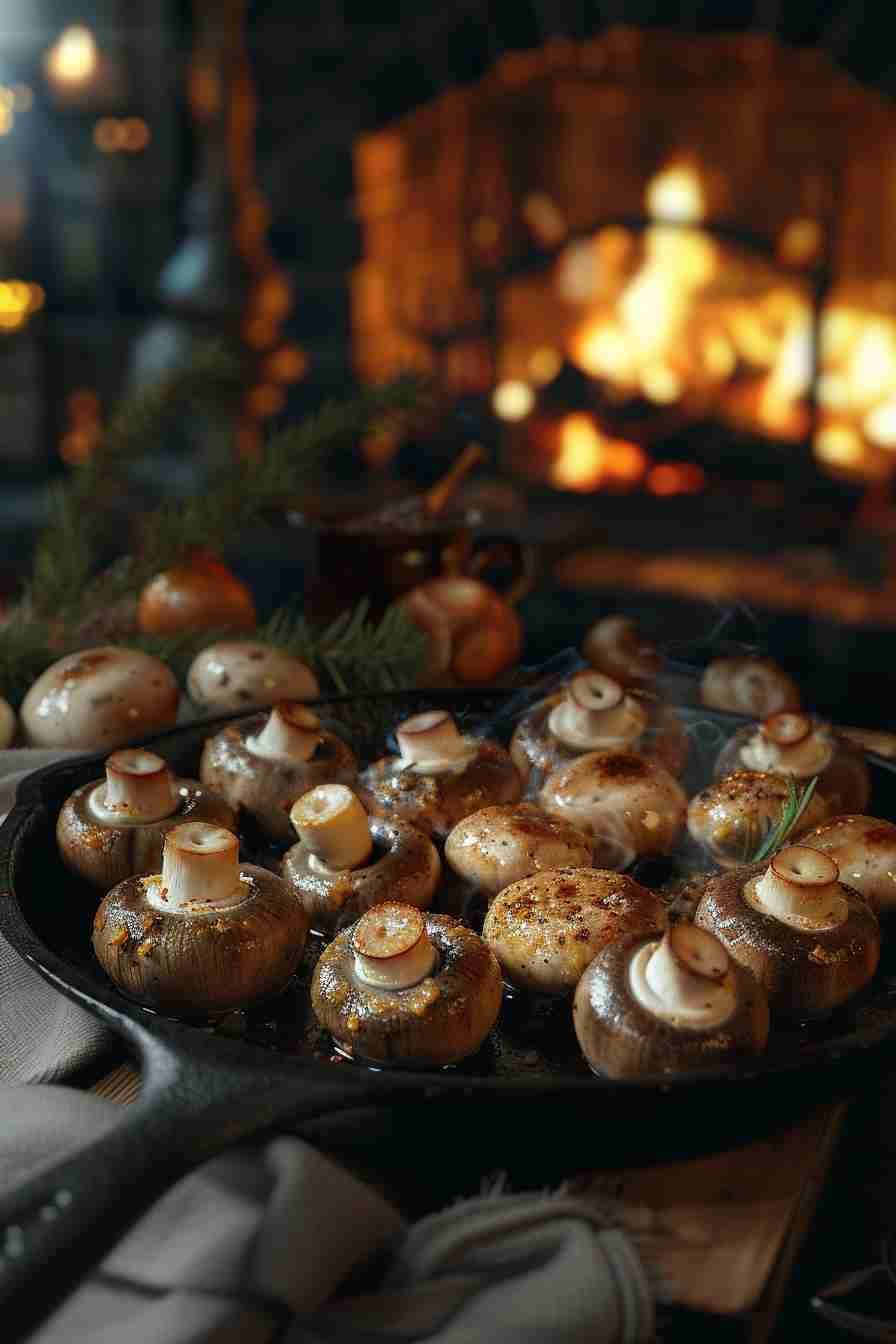 Garlic Butter Roasted Mushrooms in Cap