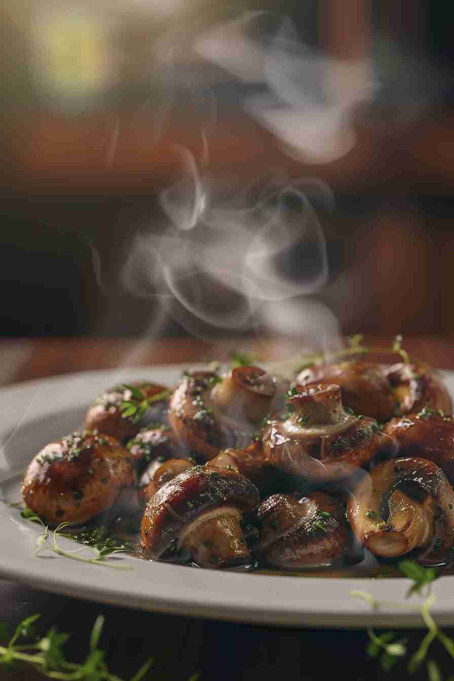 Garlic Butter Roasted Mushrooms in Cap