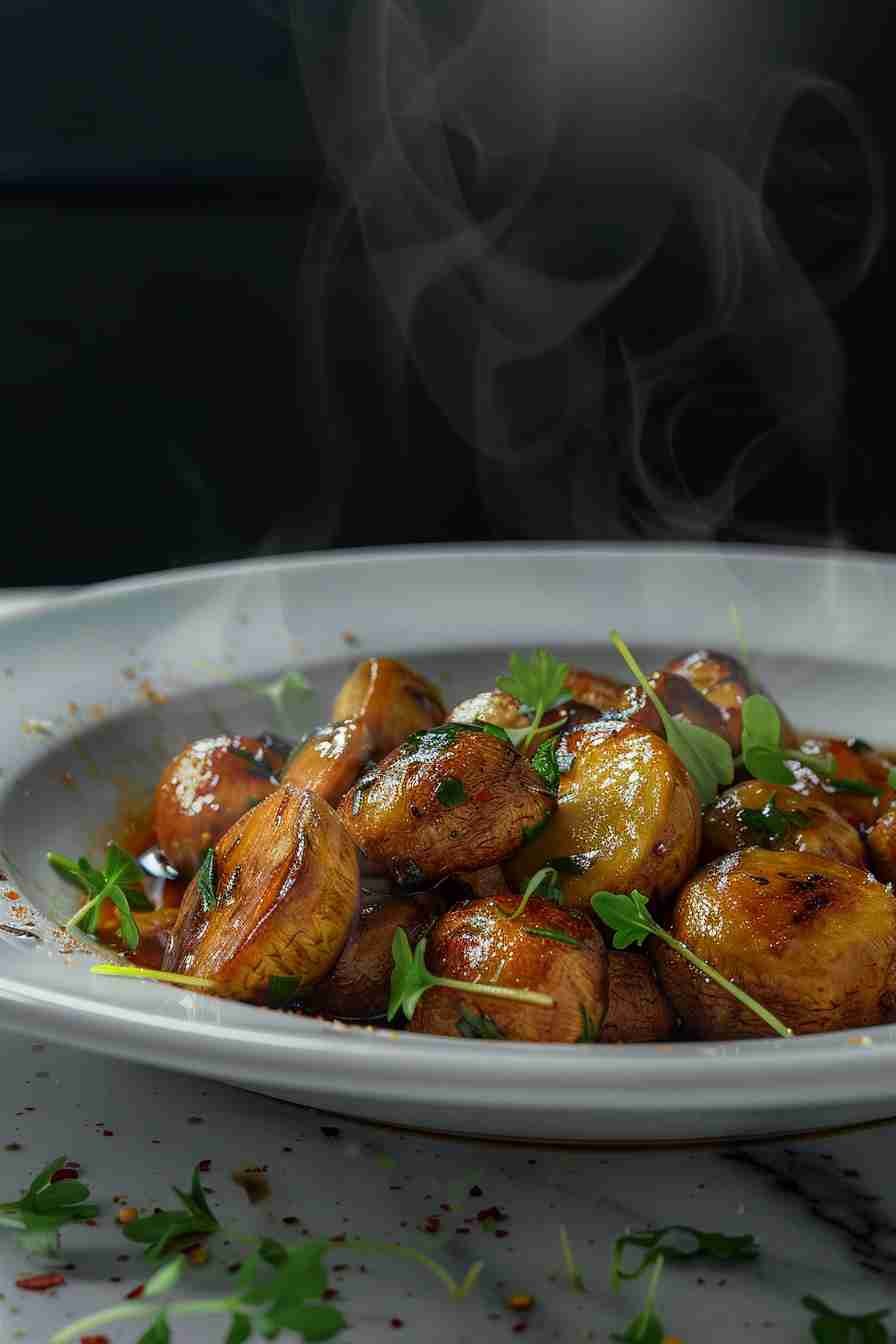 Garlic Butter Roasted Mushrooms in Cap