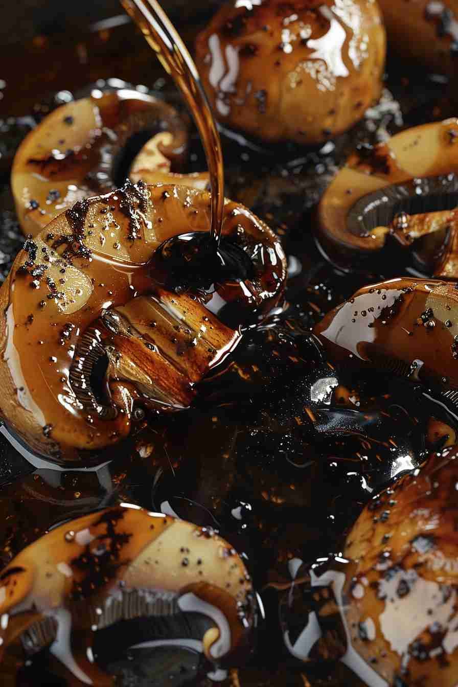 Grilled Cap Mushrooms with Balsamic Glaze