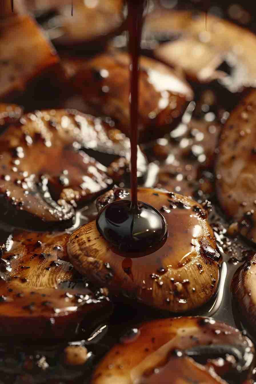 Grilled Cap Mushrooms with Balsamic Glaze