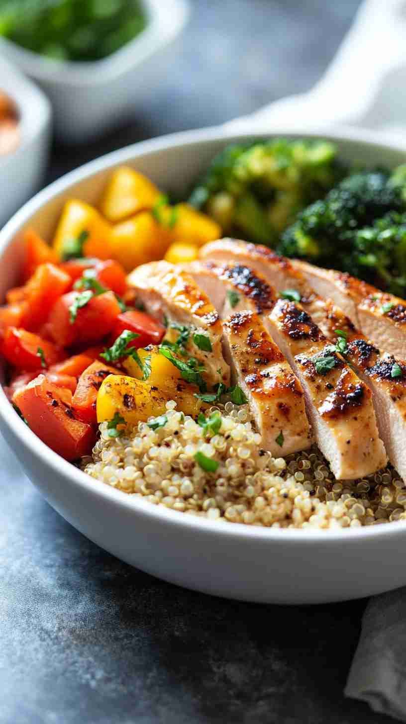 Lean Chicken and Quinoa Power Bowl