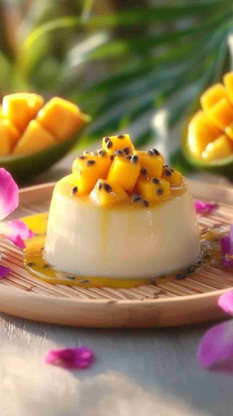 Mango and Passionfruit Panna Cotta