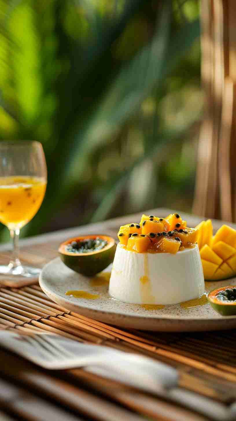Mango and Passionfruit Panna Cotta