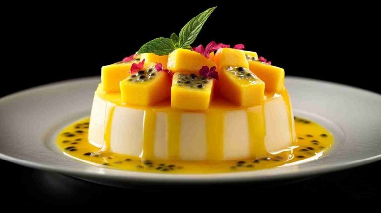 Mango and Passionfruit Panna Cotta